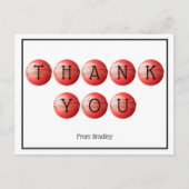 Bedankt Cricket Custom gepersonaliseerd Briefkaart (Voorkant)