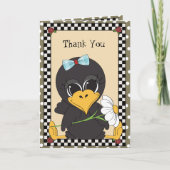 Bedankt Crow wenskaart (Voorkant)