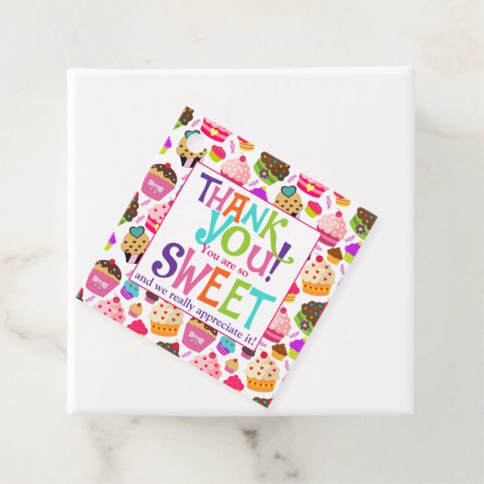 Bedankt Cupcake-waardering Bedankjes Labels (In situ)