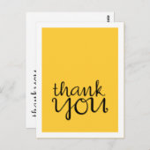 Bedankt Cursief zwart Briefkaart (Voorkant / Achterkant)