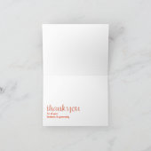 Bedankt Cursieve lange tangerine Note Kaart (Binnen)