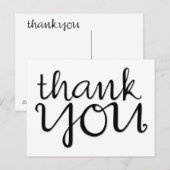 Bedankt Cursive black 2 Briefkaart (Voorkant / Achterkant)