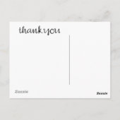 Bedankt Cursive black 2 Briefkaart (Achterkant)