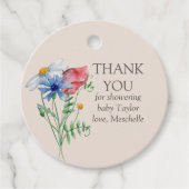 Bedankt Custom Country Wildflower Bedankjes Labels (Voorkant)