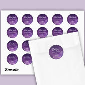 Bedankt Custom Logo Paarse Stickers Blad