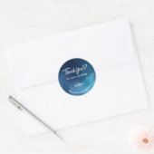 Bedankt Custom Logo / Website Blue Stickers Blad (Envelop)