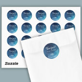 Bedankt Custom Logo / Website Blue Stickers Blad