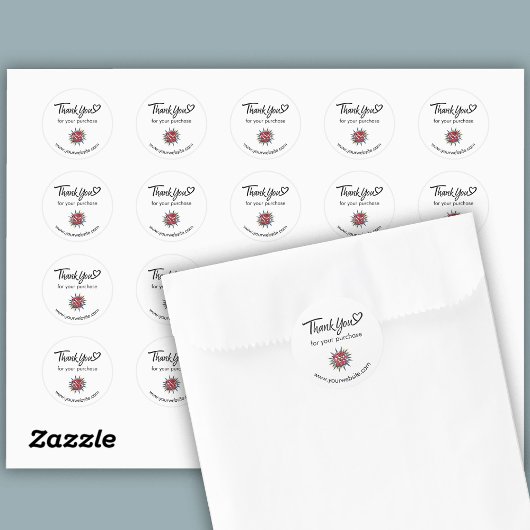 Bedankt Custom Logo / Website Stickers Blad