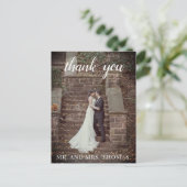 Bedankt Custom Photo Briefkaart handgeschreven scr (Staand voorkant)