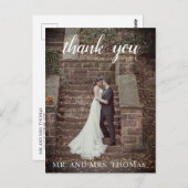 Bedankt Custom Photo Briefkaart handgeschreven scr (Voorkant / Achterkant)