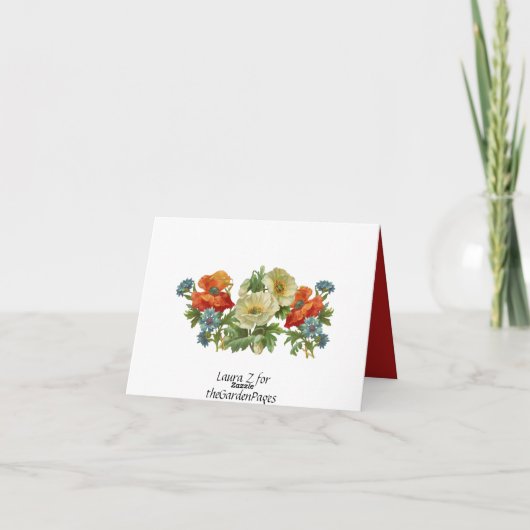 Bedankt Custom Poppy en Cornflowers (Achterkant)