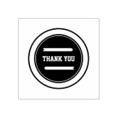BEDANKT Custom Text Wood Art Classic Black Ink Rubberstempel (Afrduk)