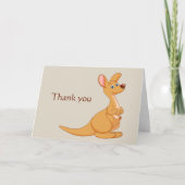 Bedankt Cute Australian Kangaroo Animal & Scriptin Kaart (Voorkant)
