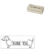 Bedankt Dachshund Border | Leuke Doxie Rubberstempel (Gestempeld)