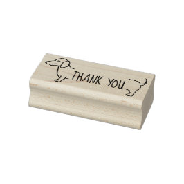 Bedankt Dachshund Border | Leuke Doxie Rubberstempel