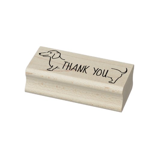 Bedankt Dachshund Border | Leuke Doxie Rubberstempel (Stempel)