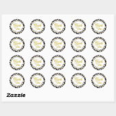 Bedankt Daisy Floral Business Ronde Sticker (Vel)
