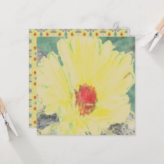 Bedankt Daisy Kaart (Voorkant / Achterkant in situ)