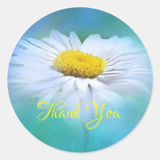 Bedankt Daisy Ronde Sticker (Voorkant)