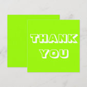 Bedankt, Dank u, chartreuse groen wit (Voorkant / Achterkant)