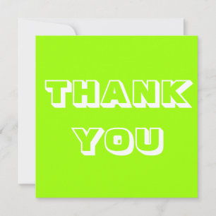 Bedankt, Dank u, chartreuse groen wit