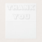 Bedankt, dank u, chartreuse groene gevouwen kaart (Binnenkant ongevouwen)