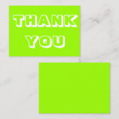 Bedankt, dank u, chartreuse groene witte kaart (Voorkant / Achterkant)