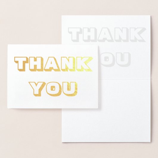 Bedankt, dank u, goud of zilver folie kaarten (Display)