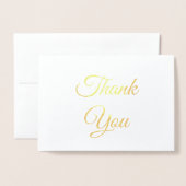 Bedankt, Dank u, gouden of zilveren elegante klass Folie Kaarten (Voorkant met envelop)