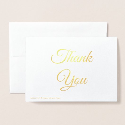Bedankt, Dank u, gouden of zilveren elegante klass Folie Kaarten (Met envelop)