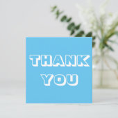 Bedankt, Dank u, lichtblauw wit (Staand voorkant)