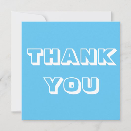 Bedankt, Dank u, lichtblauw wit (Voorkant)