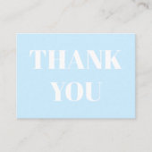 Bedankt, Dank u, lichtblauwe witte kaart (Voorkant)