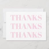 Bedankt, Dank u, lichtroze witte moderne kaart (Voorkant)