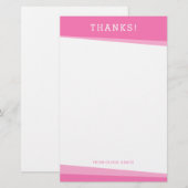 BEDANKT DANK U OPMERKING eenvoudige moderne hoeken Briefpapier (Voorkant / Achterkant)