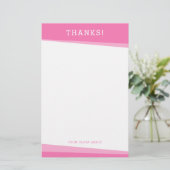 BEDANKT DANK U OPMERKING eenvoudige moderne hoeken Briefpapier (Staand voorkant)