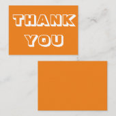 Bedankt, Dank u, oranje witte kaart (Voorkant / Achterkant)