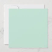 Bedankt, dank u, zeeschuim mint groen wit kaart (Achterkant)