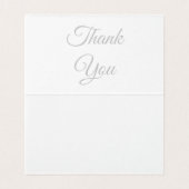 Bedankt, Dank u, zwart wit elegante gevouwen kaart (Binnenkant ongevouwen)