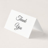 Bedankt, Dank u, zwart wit elegante gevouwen kaart (Achterkant)
