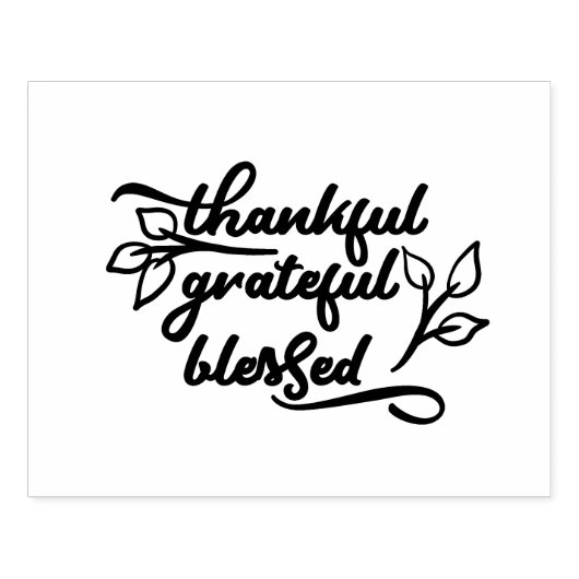 Bedankt, dankbaar, dankbaar, gebukt | Craft Stampe Rubberstempel (Afrduk)