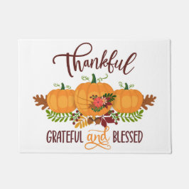 Bedankt, dankbaar en gebufferd deurmat