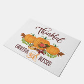 Bedankt, dankbaar en gebufferd deurmat (Schuin)