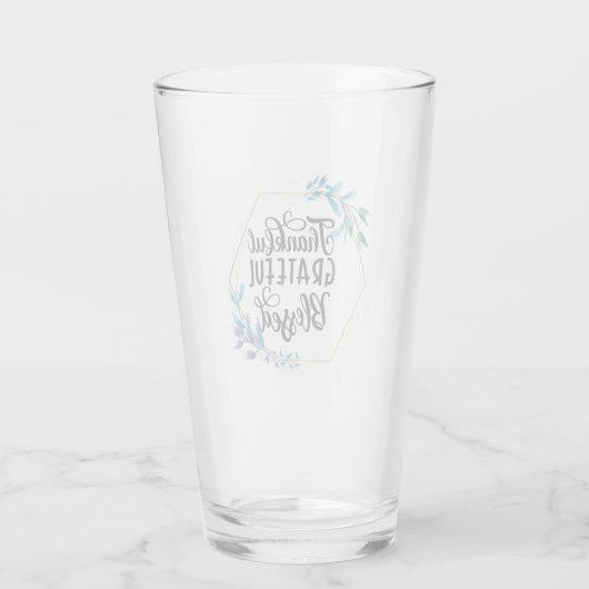 Bedankt, dankbaar en gebufferd glas (Achterkant)