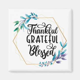 Bedankt, dankbaar en gebufferd magneet