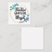 Bedankt, dankbaar en gebufferd notitiekaartje (Voorkant / Achterkant)