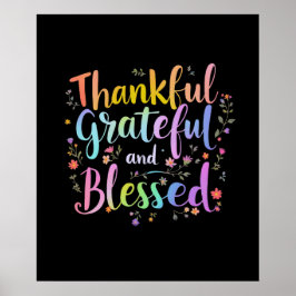 Bedankt, dankbaar en gebufferd poster