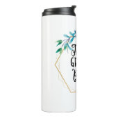 Bedankt, dankbaar en gebufferd thermosbeker (Gedraaid links)