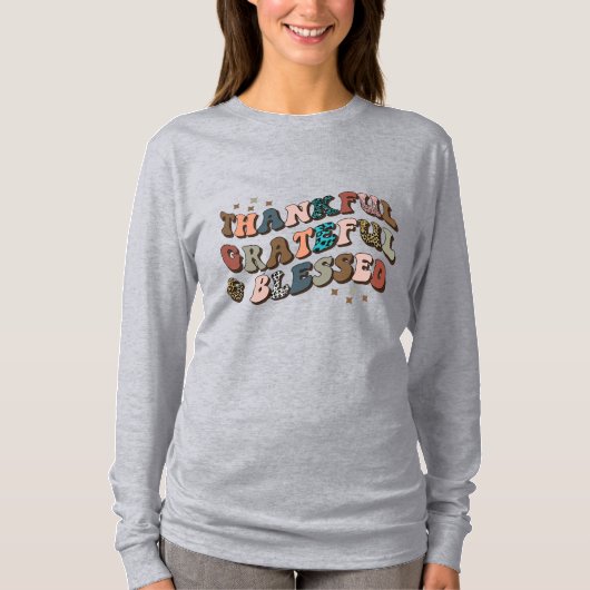 Bedankt, dankbaar en verdorven t-shirt (Voorkant)