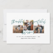 bedankt , dankbaar , gezegend moderne , minimale f aankondiging (Voorkant)